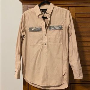 J.CREW tunic with beaded pockets